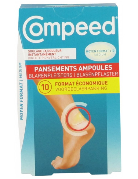 Compeed Pansements Ampoules Moyen Format - 10 Pansements