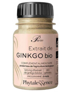 Phytalessence Pure Ginkgo Bio - 60 Gélules