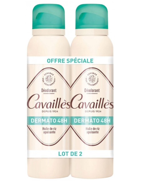 Rogé Cavaillès Déodorant Dermato 48H Spray - Lot de 2 x 150 ml
