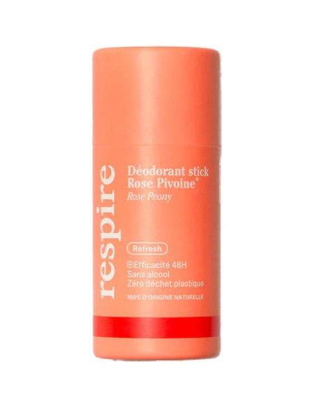 Respire Déodorant Stick Rose Pivoine Format Carton Bio - 50 g
