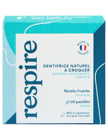 Respire Dentifrice à Croquer Menthe Fraîche -...