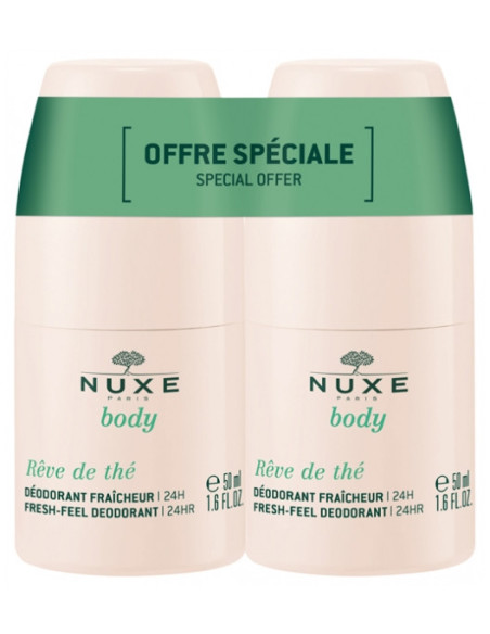 Nuxe Body Rêve de Thé Déodorant Fraîcheur 24H - Lot de 2 x 50 ml