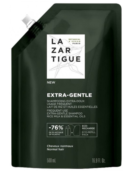 Lazartigue Extra-Gentle Shampoing Extra-Doux Éco-Recharge 500 ml