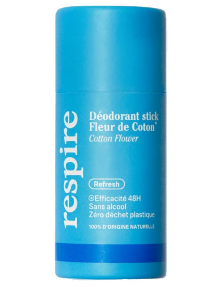 Respire Déodorant Stick Fleur de Coton Format Carton Bio - 50 g