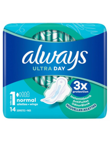 Always Ultra Day 14 Serviettes Hygiéniques -...