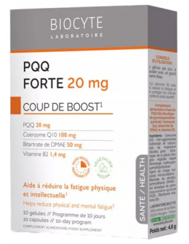 Biocyte PQQ Forte 20 mg - 10 Gélules