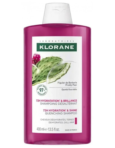 Klorane Hydratation & Brillance - Shampoing Désaltérant au Figuier de Barbarie - 400 ml