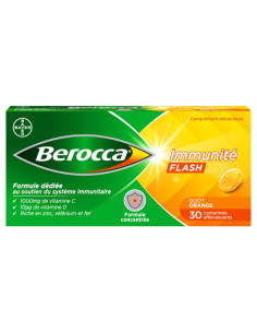 Berocca Immunité Flash Goût Orange - 30 Comprimés...