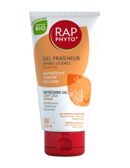 Rap Phyto Gel Fraîcheur Jambes Légères Agrume Bio - 150 ml
