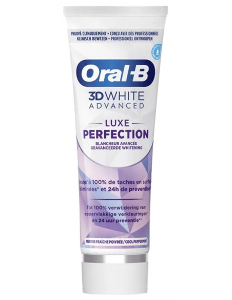 Oral-B 3D White Advanced Dentifrice Luxe Perfection - 75 ml
