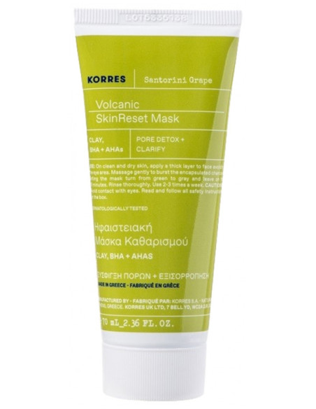 Korres Raisin de Santorin Masque Volcanique Resurfaçant Raisin de Santorin - 70 ml