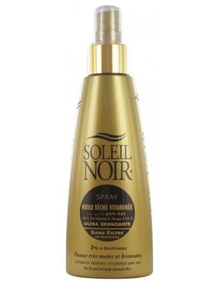 Soleil Noir Huile Sèche Vitaminée Ultra Bronzante Sans Filtre Spray - 150ml