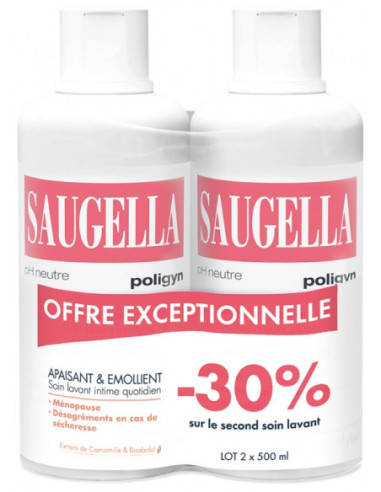 Saugella Poligyn Soin Lavant Intime - Lot de 2...