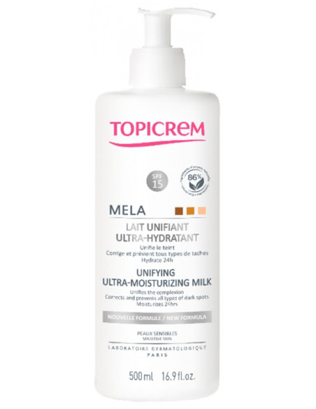 Topicrem MELA Lait Unifiant Ultra-Hydratant - 500 ml