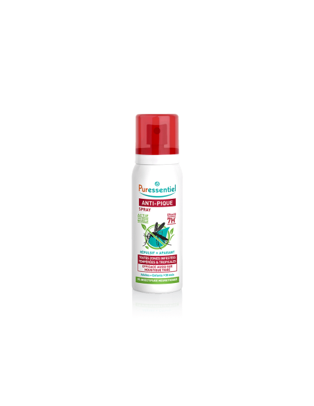 Puressentiel Anti-Pique Spray Répulsif + Apaisant 7H Zones Infestées - 75 ml