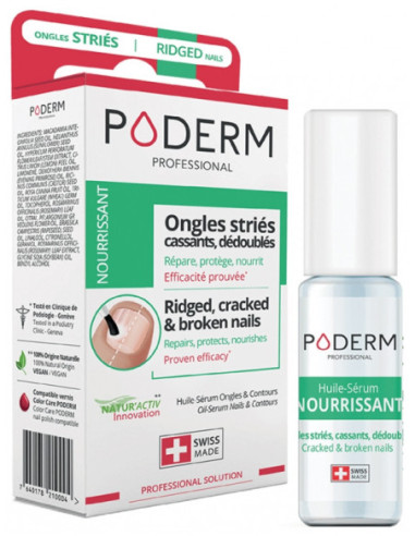 Poderm Nourrissant Ongles Striés Huile-Sérum...