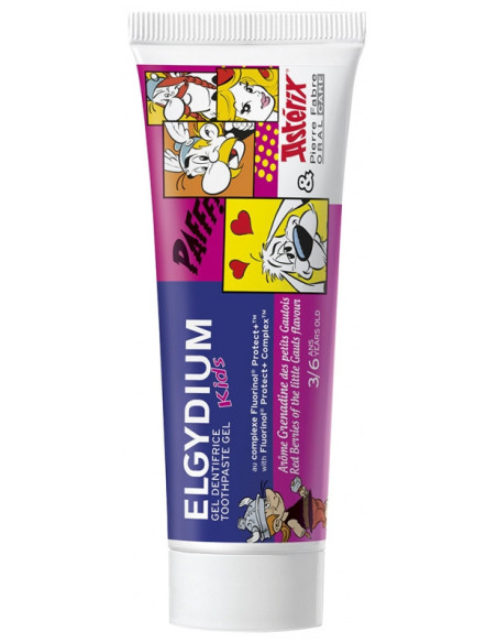 Elgydium Kids Gel Dentifrice 3/6 Ans Arôme : Grenadine - 50ml