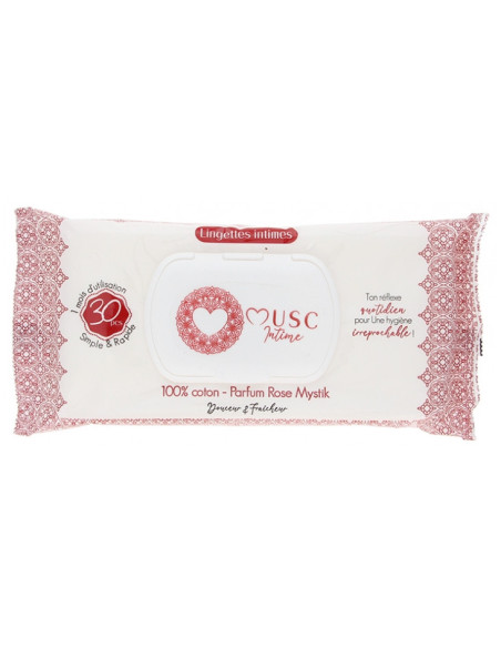 Musc Intime Lingettes Intimes Rose Mystik - 30 lingettes