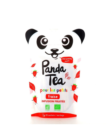 Panda Tea Infusion Fruitée Pour Les Petits Fraise - 28 Sachets