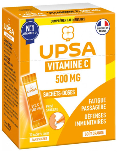 UPSA Vitalité Vitamine C 500 mg - 10 Sachets