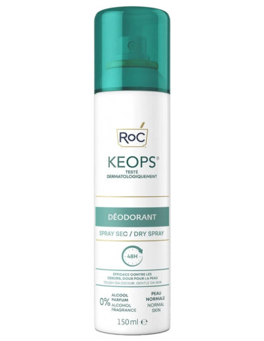 RoC Keops Déodorant Spray Sec - 150 ml