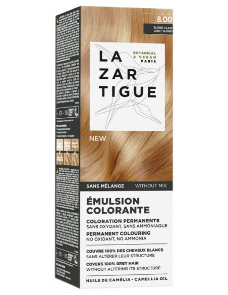 Lazartigue la couleur absolue coloration permanente 8.00 blond clair - 60ml