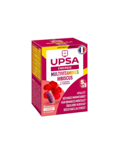 UPSA Multivitamines Hibiscus 5 en 1 - 30 comprimés