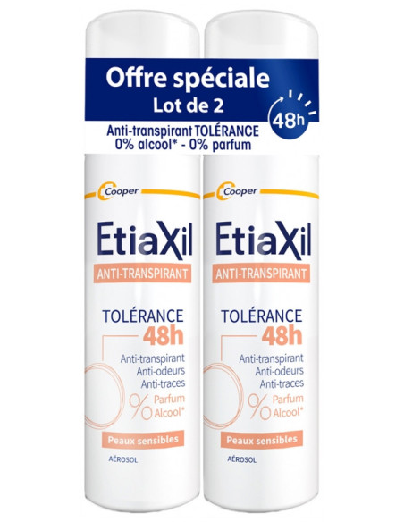 Etiaxil Anti-Transpirant Tolérance 48H - Lot de 2 x 150 ml