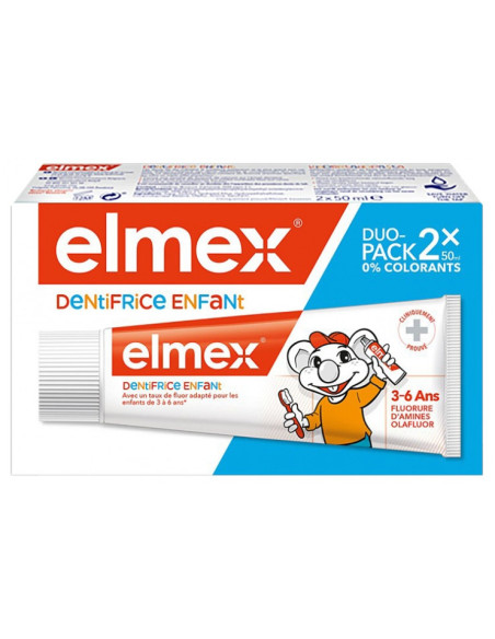 Elmex Dentifrice Enfant - Lot de 2 x 50 ml