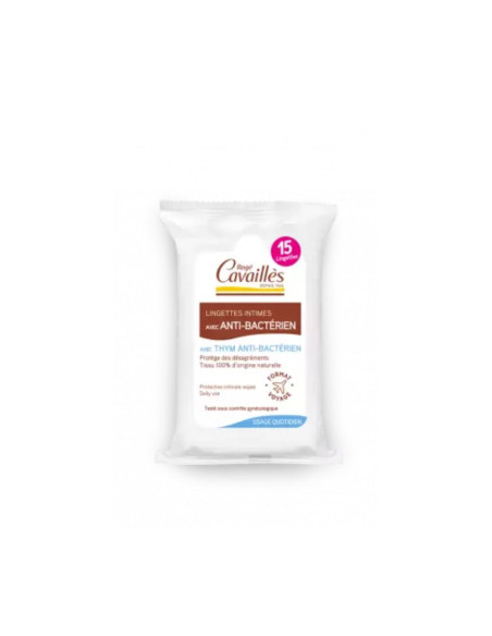 Rogé Cavaillès Lingettes intimes anti-bactérienne - 15 lingettes