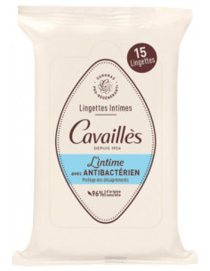 Cavaillès Lingettes Intimes Antibactérien - 15 lingettes