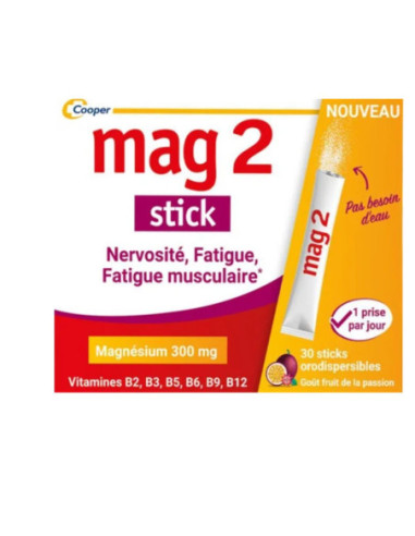 Cooper - Mag 2 Stick magnésium 300mg - 30 sticks