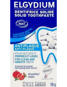 Elgydium Dentifrice Naturel Solide Anti-Plaque - 60...