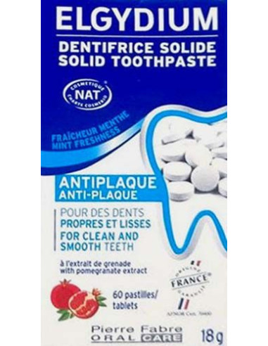 Elgydium Dentifrice Naturel Solide Anti-Plaque...