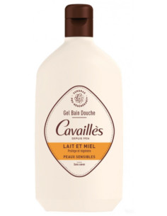 Cavaillès Gel Bain Douche Peaux Sensibles Lait et Miel -...