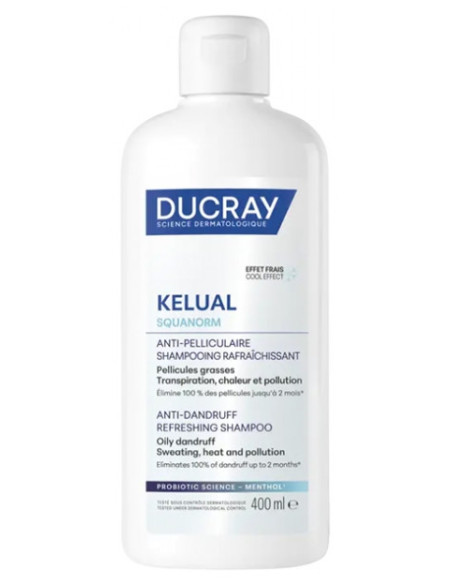 Ducray Kelual Squanorm Shampoing Rafraîchissant Anti-Pelliculaire - 400 ml