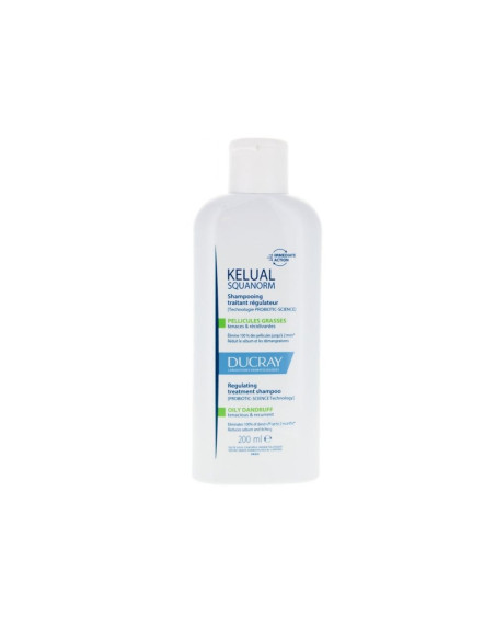 Ducray Kelual Squanorm Shampoing Traitant Régulateur Pellicules Grasses 200 ml