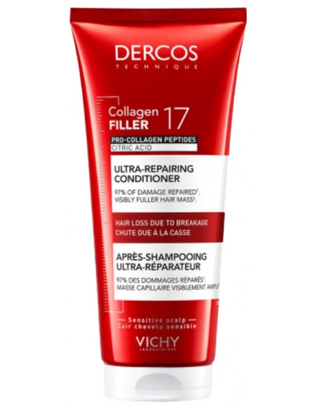 Vichy Dercos Collagen Filler 17 Après Shampoing Ultra-Réparateur - 200 ml