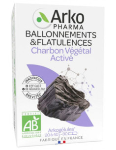 Arkopharma Arkogélules Charbon Végétal Activé Bio - 80...
