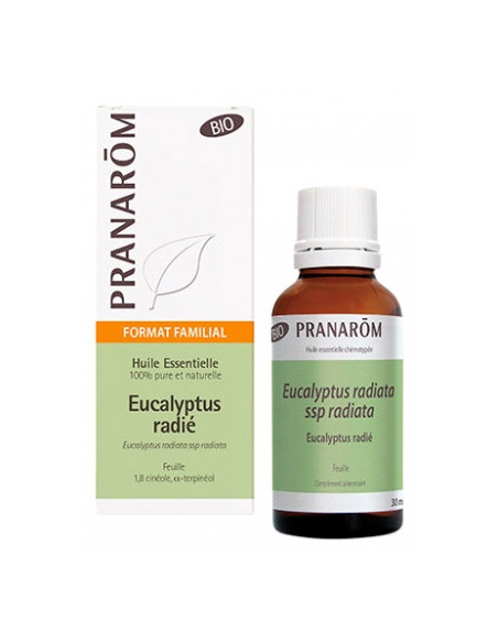 Pranarôm Huile Essentielle Eucalyptus Radié (Eucalyptus radiata ssp radiata) Bio -30 ml
