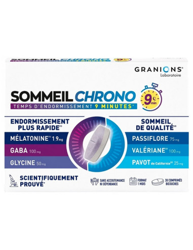 Granions Sommeil Chrono - 30 Comprimés Bicouches
