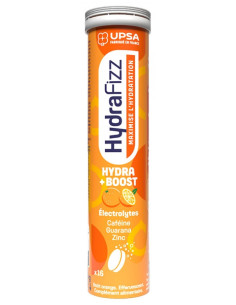 UPSA Hydrafizz Hydra+Boost 16 Comprimés Effervescents