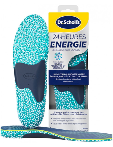 Scholl 24H Énergie Semelles Multi-Usages  Taille : S : 35 à 40 - 1 Paire