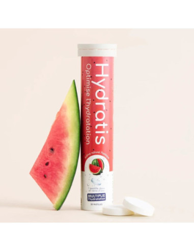 Hydratis Solution d'Hydratation 20 Comprimés Effervescents - Arôme : Pastèque