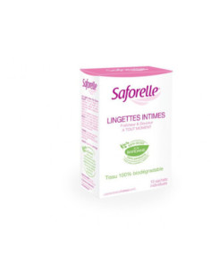 Lingettes intimes ultra douces individuelles, 10 lingettes