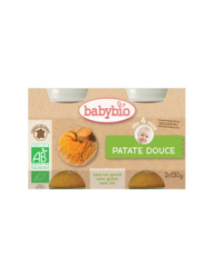 BABYBIO Petits pots bébé dès 4 mois patate douce - 2 pots de 130 g
