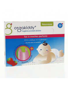 Sac à Couches Parfumé Senteur Fraise - 50 sacs