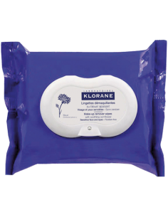 Lingettes Démaquillantes Apaisantes au Bleuet - 25 lingettes