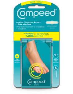 Compeed Cors+ acide salicylique, 6 pansements