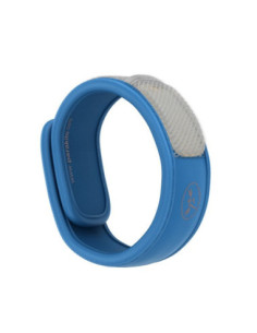Bracelet Anti Moustique Rechargeable Bleu, 1 bracelet et 2 recharges